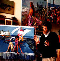 Nicola Simbari in his Studio